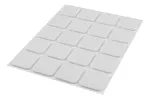 Podkładki filcowe samoprzylepne, białe 20x20 mm, 20 szt.