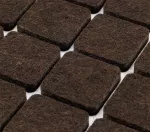 Podkładki filcowe samoprzylepne, ciemnobrązowe 25x25 mm, 16 szt.