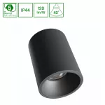 ORBITO NATYNKOWA 10W NW 230V 40ST IP44 UGR<19 RA90 FI75X100MM CZARNY OKRĄGŁA 5 LAT
