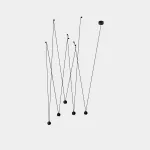 Pendant Punto Multiple Surface LED 24.3W LED warm-white 3000K ON-OFF Black 625lm