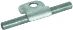 Płytka zaciskowa do podtynkowego montażu drutu o śr. 6-10 mm, z otworem o śr. 9 mm, stal HDG KB 6.10 B9 STTZN