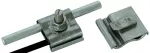 Zacisk uziemiający UNI, do drutu o śr. 8-10 mm, ze śrubą z łbem młotkowym M8x30 i nakrętką samohamowną, stal nierdzewna UEK 8.10 AQ4 50 HKSM8 V2A