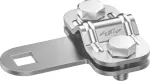 Zacisk przyłączeniowy płaskownika (30x4) / drutu (8-10 mm) z otworem kwadratowym o śr. 11 mm, stal nierdzewna KS B11.11 8.10 V2A