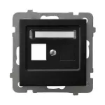 AS Obudowa gniazda pojedynczego typu Keystone prosta - kolor czarny metalik