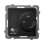 AS Regulator temperatury z czujnikiem napowietrznym - kolor czarny metalik