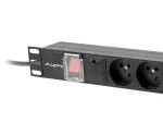 LISTWA ZASILAJĄCA RACK PDU 19" LANBERG 1U 16A 4X 230V PL 4X IEC C13 2M CZARN (USZKODZONE OPAKOWANIE)