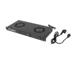 PANEL WENTYLACYJNY LCD POZIOMY 1U Z TERMOSTATEM DO SZAF 19" 2 WENTYLATORY 23 (USZKODZONE OPAKOWANIE)