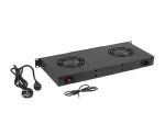 PANEL WENTYLACYJNY LCD POZIOMY 1U Z TERMOSTATEM DO SZAF 19" 2 WENTYLATORY 23 (USZKODZONE OPAKOWANIE)