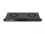 PANEL WENTYLACYJNY LCD POZIOMY 1U Z TERMOSTATEM DO SZAF 19" 2 WENTYLATORY 23 (USZKODZONE OPAKOWANIE)
