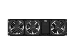 PANEL WENTYLACYJNY PIONOWY 19" 3U DO SZAF RACK TRZY WENTYLATORY 230V CZARNY LANBERG