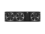 PANEL WENTYLACYJNY PIONOWY 19" 3U DO SZAF RACK TRZY WENTYLATORY 230V CZARNY LANBERG