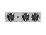 PANEL WENTYLACYJNY PIONOWY 19" 3U DO SZAF RACK TRZY WENTYLATORY 230V SZARY LANBERG