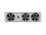 PANEL WENTYLACYJNY PIONOWY 19" 3U DO SZAF RACK TRZY WENTYLATORY 230V SZARY LANBERG