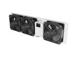 PANEL WENTYLACYJNY PIONOWY 19" 3U DO SZAF RACK TRZY WENTYLATORY 230V SZARY LANBERG