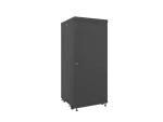SZAFA INSTALACYJNA RACK STOJĄCA 19" 27U 600X600 CZARNA DRZWI SZKLANE LCD LANBERG (FLAT PACK)