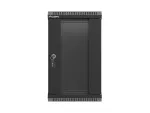 SZAFA INSTALACYJNA RACK WISZĄCA 10" 9U 300X300 CZARNA DRZWI PRZESZKLONE LANBERG (FLAT PACK)