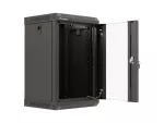 SZAFA INSTALACYJNA RACK WISZĄCA 10" 9U 300X300 CZARNA DRZWI PRZESZKLONE LANBERG (FLAT PACK)