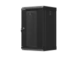 SZAFA INSTALACYJNA RACK WISZĄCA 10" 9U 300X300 CZARNA DRZWI PRZESZKLONE LANBERG (FLAT PACK)