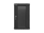 SZAFA INSTALACYJNA RACK WISZĄCA 10" 9U 300X300 CZARNA DRZWI PRZESZKLONE LANBERG (FLAT PACK)
