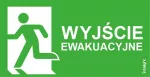 Piktogram WYJŚCIE EWAKUACYJNE do ORION napis lewo - OR13 (300X100mm) / 93064