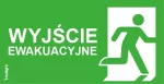 Piktogram WYJŚCIE EWAKUACYJNE do ORION napis prawo - OR14 (300X100mm) / 93063