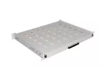 WYSUWANA PÓŁKA DO SZAF RACK 19" 350MM SZARA LANBERG (1U/445X350MM UDŹWIG DO 35KG, MONTAŻ 4 PUNKTOWY)