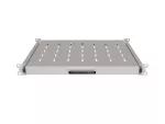 WYSUWANA PÓŁKA DO SZAF RACK 19" 350MM SZARA LANBERG (1U/445X350MM UDŹWIG DO 35KG, MONTAŻ 4 PUNKTOWY)