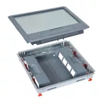 PUSZKA PODŁOGOWA STANDARD KOMPLETNA Z POKRYWĄ PLASTIKOWĄ - 16(2X8) MODUŁÓW MOSAIC MONTOWANYCH PIONOWO, Legrand