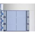 SFERA: PLAKIETKA MODUŁU Z 2X4 PRZYCISKAMI - 2X3 PRZYCISKI - ALUMINIUM, Bticino