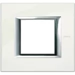 AXOLUTE - RAMKA PROSTOKĄTNA POZIOMA 2 MODUŁY WHITE LIMOGES, Bticino