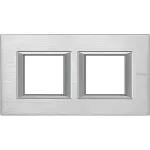 AXOLUTE - RAMKA PROSTOKĄTNA POZIOMA 2X2 MODUŁY BRUSHED CHROME, Bticino
