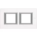 AXOLUTE - RAMKA PROSTOKĄTNA POZIOMA 2X2 MODUŁY WHITE GLASS, Bticino