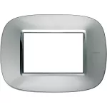AXOLUTE - RAMKA OWALNA 3 MODUŁY AXOLUTE ALUMINIUM, Bticino