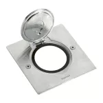 POKRYWA GNIAZDA, POJEDYNCZA, KWADRATOWA, INOX, Legrand