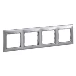VALENA RAMKA POCZWÓRNA POZIOMA ALUMINIUM, Legrand