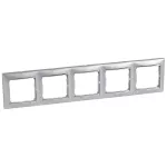 VALENA RAMKA PIĘCIOKROTNA POZIOMA ALUMINIUM/SREBRO, Legrand