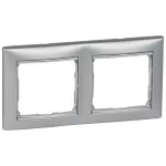 VALENA RAMKA PODWÓJNA POZIOMA ALUMINIUM/SREBRO, Legrand