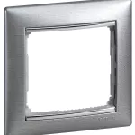 VALENA - Ramka pojedyncza ALUMINIUM SZCZOTKOWANE, Legrand
