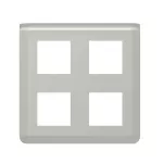 MOSAIC - Ramka 2 x 2 x 2 modułowa - Aluminium, Legrand