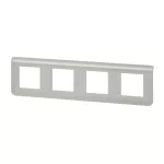 Mosaic - Ramka 4 x 2 modułowa pozioma - Aluminium, Legrand