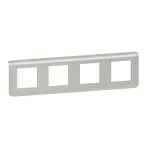 Mosaic - Ramka 4 x 2 modułowa pozioma - Aluminium, Legrand