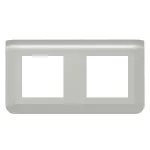 MOSAIC - Ramka 2 x 2 modułowa pozioma - Aluminium, Legrand