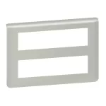 MOSAIC - Ramka 2 x 8 modułowa pozioma - Aluminium, Legrand