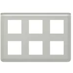 MOSAIC - Ramka 2 x 3 x 2 modułowa pozioma - Aluminium, Legrand