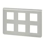 MOSAIC - Ramka 2 x 3 x 2 modułowa pozioma - Aluminium, Legrand