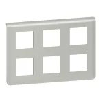 MOSAIC - Ramka 2 x 3 x 2 modułowa pozioma - Aluminium, Legrand