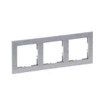 SUNO - Ramka - 3x, Aluminium szczotkowane, Legrand