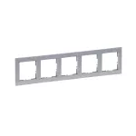 SUNO - Ramka - 5x, Aluminium szczotkowane, Legrand