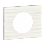 CELIANE - Ramka MINERAŁ Corian Biały żłobkowany - pojedyncza, Legrand