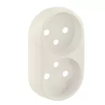 VALENA ALLURE - PLAKIETKA KREMOWA GNIAZDA PODWÓJNEGO 2X2P+Z, Legrand